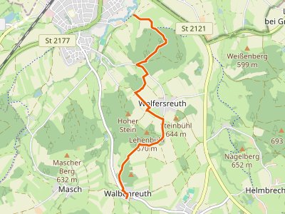 PR-1B - Goldsteig Zuweg Nr.1B Waldershof → Walbenreuth