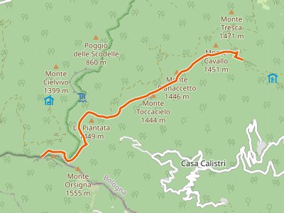 CAI-101 - Porretta Terme - Poggio Merizzone (innesto percorso 205)