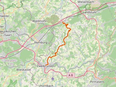 PR - Pfälzerwald Roter Punkt Bruchmühlbach = Biesingen