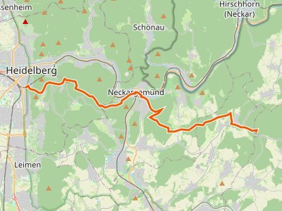 PR-HW 38 - Odenwaldklub HW 38, Heidelberg - Waldwimmersbach - Mörtelstein