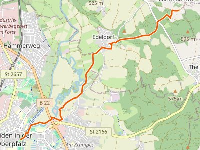 PR-6A - Goldsteig Zuweg Nr.6A Weiden → Wilchenreuth