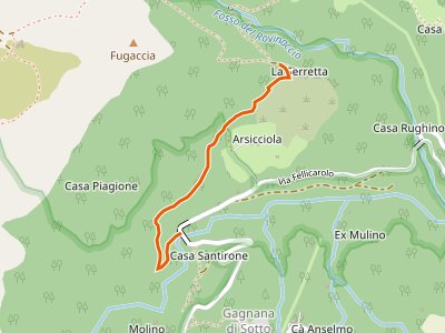 CAI-439A - Percorso 439 - Strada di Fellicarolo