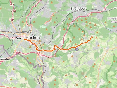GR-JW - Jakobsweg Saar, Strecke Althornbach – Blieskastel – Hérapel