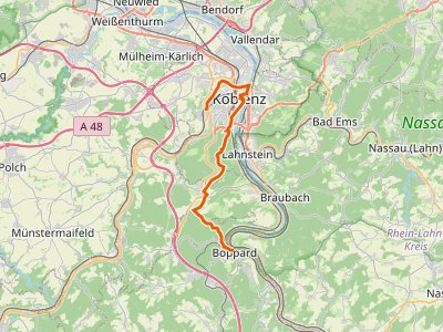 GR-R - Rheinhöhenweg 5. Etappe Koblenz - Boppard (lrh.)