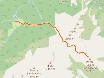 CAI-765 - Forno di Val - Casera Rudolfin Alta