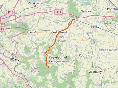 PR-0016 - [Č] Poříčany - Jevanský rybník