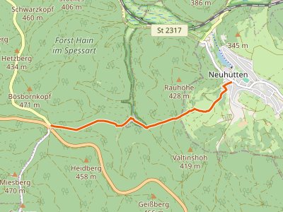 PR - Gebietswanderweg Roter Doppelbalken Neuhütten - Sieben Wege