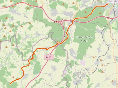 PR-X - Rotes X - Tauberbischofsheim - Würzburg