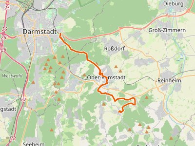 GR - Hugenotten- und Waldenserpfad, Etappe Rohrbach - Darmstadt