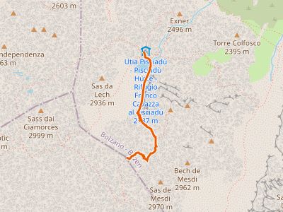 CAI-666 - Rifugio Pisciadù - Quota 2872 (bivio 649)