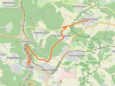 GR - Hugenotten- und Waldenserpfad, Etappe Calw - Simmozheim