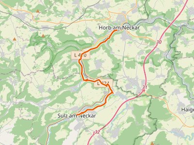 GR - Hugenotten- und Waldenserpfad, Etappe Sulz am Neckar - Horb am Neckar