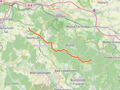 GR-TR - Thüringen-Hessen-Rhein-Wanderweg 01, Großer Inselsberg – Oberellen