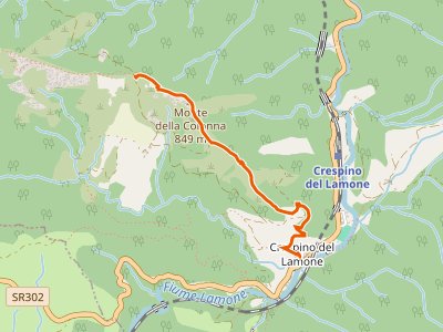 CAI-531A - Crespino del Lamone - Percorso CAI 531