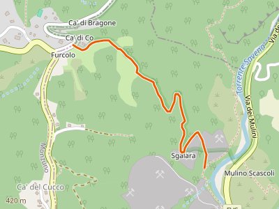 CAI-913A - Bivio percorso CAI 913 (cava Sgalara) - Bivio percorso CAI 019-VD (Furcolo)